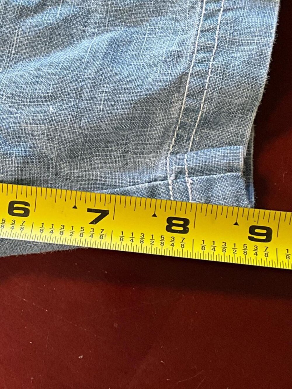Tommy Bahama Light Blue Chambray Bermuda Shorts - Picture 6 of 8